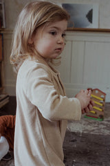 Barboteuse Bébé en Coton Bio - Minabulle - Barboteuse Basile Eponge Latte - Photo 2