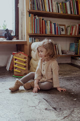 Barboteuse Bébé en Coton Bio - Minabulle - Barboteuse Basile Eponge Latte - Photo 5