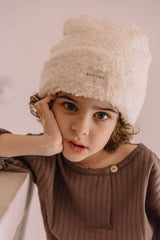 Bonnet en Coton Bio Beannie Mouton Ecru
