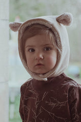 Bonnet Bébé en Coton Bio - Minabulle - Bonnet à Oreilles Lelio Latte - Photo 2