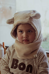 Cagoule Bébé en Coton Bio -  Minabulle  -  Cagoule à Oreilles Theophile Latte - Photo 4