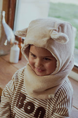 Cagoule Bébé en Coton Bio -  Minabulle  -  Cagoule à Oreilles Theophile Latte - Photo 5