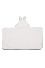 Cape de Bain bébé pour cadeau de naissance original - Joey Paris - Cape de Bain Museau Blanche en coton bio - Photo 1