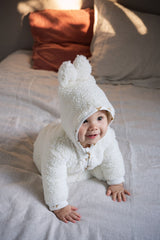 Combi-Pilote bébé pour idée cadeaux de naissance original - Joey Paris - Combi-Pilote Joshua Zebra Blanche en coton bio - Photo 6