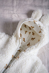 Combi-Pilote bébé pour idée cadeaux de naissance original - Joey Paris - Combi-Pilote Joshua Zebra Blanche en coton bio - Photo 8