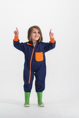 Combinaison bébé pour idée cadeaux de naissance original - Lagadoue - Combinaison Lagadoue Mandarine en coton bio - Photo 3