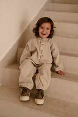 Combinaison Bébé en Coton Bio - Studio Bohème - Combinaison Big Papi Gris Voile - Photo 3