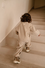 Combinaison Bébé en Coton Bio - Studio Bohème - Combinaison Big Papi Gris Voile- Photo 4