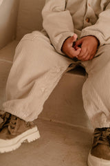 Combinaison Bébé en Coton Bio - Studio Bohème - Combinaison Big Papi Gris Voile - Photo 7