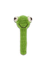 Hochet bébé pour cadeau de naissance original - aPunt Barcelona - Hochet en Crochet Grenouille Verte en coton bio - Photo 1