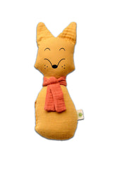 Hochet bébé pour cadeau de naissance original - aPunt Barcelona - Hochet en Coton Bio Renard Jaune en coton bio - Photo 1