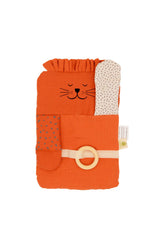 Jeu d'éveil bébé pour idée cadeaux de naissance original - aPunt Barcelona - Jeu d'éveil Sensoriel Lion Rouge Argile en coton bio - Photo 2