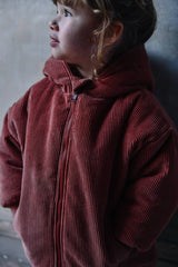 Manteau Frio Brandy Brown Intérieur Raisins Bordeaux