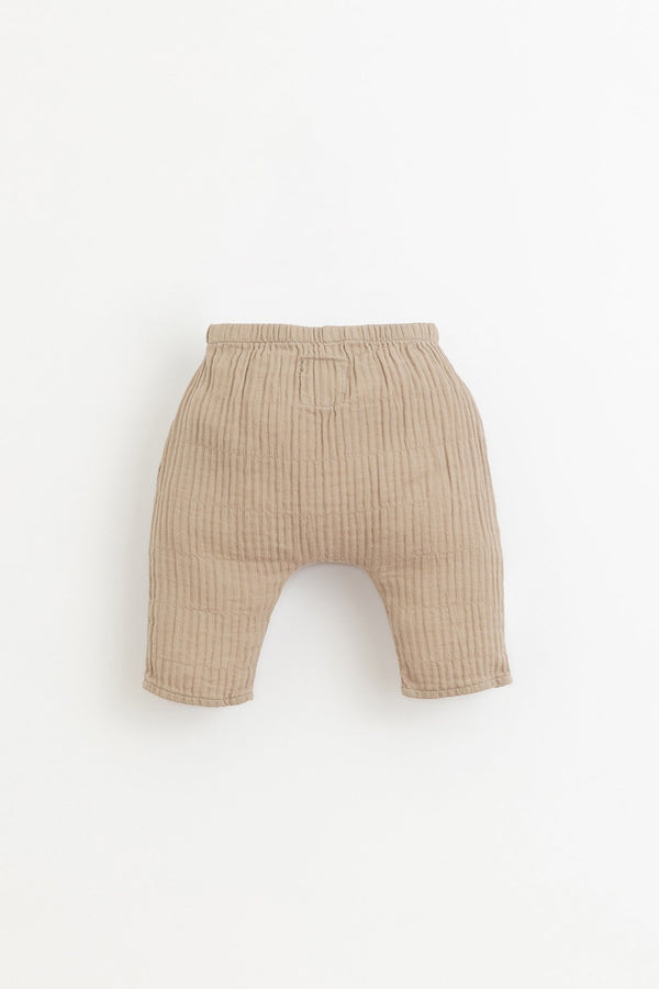 Pantalon bébé pour idée cadeaux de naissance original - Play Up - Pantalon Woven Taupe en coton bio - Photo 2