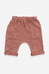 Pantalon bébé pour idée cadeaux de naissance original - Play Up - Pantalon Flamé Jersey Bordeaux en coton bio - Photo 2