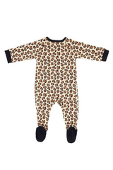 Pyjama bébé pour idée cadeaux de naissance original - Yazah - Pyjama Jaguar Marron en coton bio - Photo 5