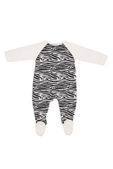 Pyjama bébé pour idée cadeaux de naissance original - Yazah - Pyjama Zèbre Noir en coton bio - Photo 4