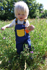 Salopette bébé pour idée cadeaux de naissance original - Lagadoue - Salopette Lagadoue Moutarde en coton bio - Photo 2