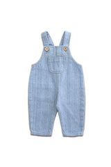 Salopette bébé pour cadeau de naissance original - Play Up - Salopette Denim Recyclée en coton bio - Photo 1