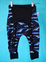 Salopette bébé pour idée cadeaux de naissance original - Petites Menottes - Salopette Evolutive Cétacés en coton bio - Photo 4