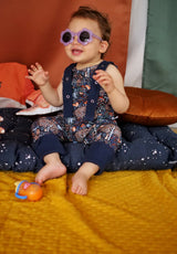 Salopette bébé pour idée cadeaux de naissance original - Petites Menottes - Salopette Evolutive Hallerbos en coton bio - Photo 2