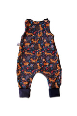 Salopette Bébé en Coton Bio - Petites Menottes - Salopette Evolutive Autumn Bleu Foncé- Photo 1