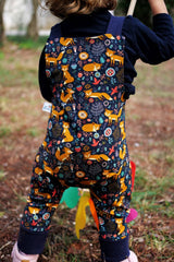 Salopette Bébé en Coton Bio - Petites Menottes - Salopette Evolutive Autumn Bleu Foncé - Photo 2