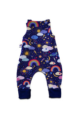 Salopette Bébé en Coton Bio - Petites Menottes - Salopette Evolutive Childhood Bleu- Photo 1