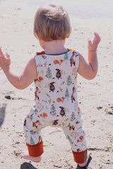 Salopette Bébé en Coton Bio - Petites Menottes - Salopette Evolutive Magic Light Ecru - Photo 4