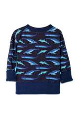 Sweat bébé pour cadeau de naissance original - Petites Menottes - Sweat Evolutif Cétacés en coton bio - Photo 1