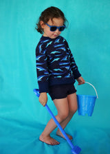 Sweat bébé pour idée cadeaux de naissance original - Petites Menottes - Sweat Evolutif Cétacés en coton bio - Photo 2