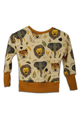 Sweat bébé pour cadeau de naissance original - Petites Menottes - Sweat Evolutif Savannah en coton bio - Photo 1