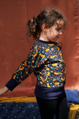 Sweat Bébé en Coton Bio - Petites Menottes - Sweat Evolutif Autumn Bleu Foncé - Photo 3