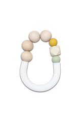 Anneau de Dentition bébé pour cadeau de naissance original - Pitigaïa - Anneau de Dentition Ecru en coton bio - Photo 1