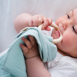 Anneau de Dentition bébé pour idée cadeaux de naissance original - aPunt Barcelona - Anneau de Dentition en Coton Bio Océan en coton bio - Photo 2