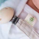Attache Sucette bébé pour idée cadeaux de naissance original - aPunt Barcelona - Attache Sucette Bio Ecru en coton bio - Photo 3