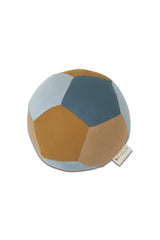 Jeux d'éveil bébé pour cadeau de naissance original - Fabelab - Balle en Tissu Bleu-Orange-Beige en coton bio - Photo 1