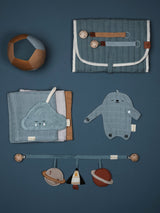 Jeux d'éveil bébé pour idée cadeaux de naissance original - Fabelab - Balle en Tissu Bleu-Orange-Beige en coton bio - Photo 2