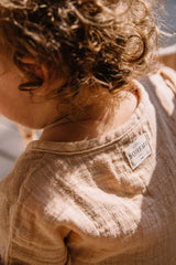 Barboteuse MC bébé pour idée cadeaux de naissance original - Studio Bohème - Barboteuse Nuage Pêche en coton bio - Photo 7