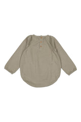 Barboteuse ML bébé pour idée cadeaux de naissance original - Studio Bohème - Barboteuse Esmée Corderoy Taupe en coton bio - Photo 3