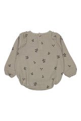 Barboteuse ML bébé pour idée cadeaux de naissance original - Studio Bohème - Barboteuse Esmée Prunes Taupe en coton bio - Photo 3