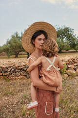 Barboteuse bébé pour idée cadeaux de naissance original - LiiLU - Barboteuse Mika Abricot en coton bio - Photo 5