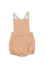 Barboteuse bébé pour cadeau de naissance original - LiiLU - Barboteuse Mika Abricot en coton bio - Photo 1