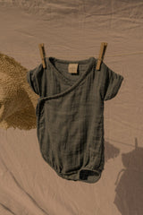 Pelele Nuage de algodón orgánico azul gris