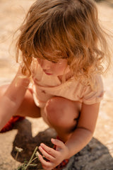 Barboteuse en Coton Bio Nuage Etoile de Mer Rose