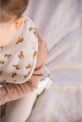 Bavoir bébé pour idée cadeaux de naissance original - Joey Paris - Bavoir Elie Zebra Blanc en coton bio - Photo 4