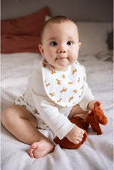 Bavoir bébé pour idée cadeaux de naissance original - Joey Paris - Bavoir Elie Zebra Blanc en coton bio - Photo 5