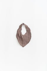 Bavoir bébé pour idée cadeaux de naissance original - Play Up - Bavoir doublé Taupe en coton bio - Photo 2