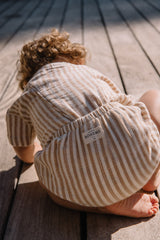 Bloomer bébé pour idée cadeaux de naissance original - Studio Bohème - Bloomer Ami avec Rayures Biscuit en coton bio - Photo 4