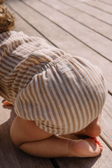 Bloomer bébé pour idée cadeaux de naissance original - Studio Bohème - Bloomer Ami avec Rayures Biscuit en coton bio - Photo 5